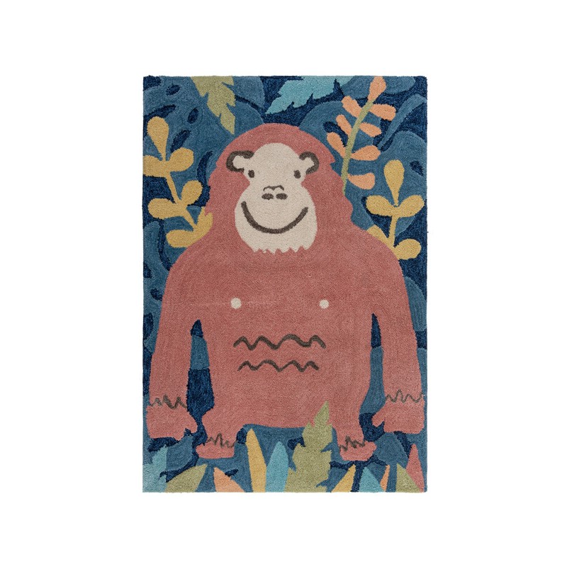 Tapis pour enfant en polyester Jungle Monkey