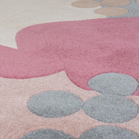 Tapis de salon à motifs fleuris Retro Floral rose Tapis de salon à motifs fleuris Retro Floral rose