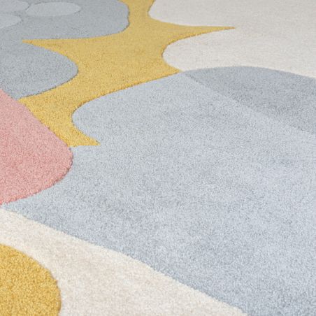 Tapis de salon à motifs fleuris Retro Floral ocre Tapis de salon à motifs fleuris Retro Floral ocre