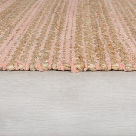 Tapis en jute à lignes Adama Equinox rose poudré Tapis en jute à lignes Adama Equinox rose poudré