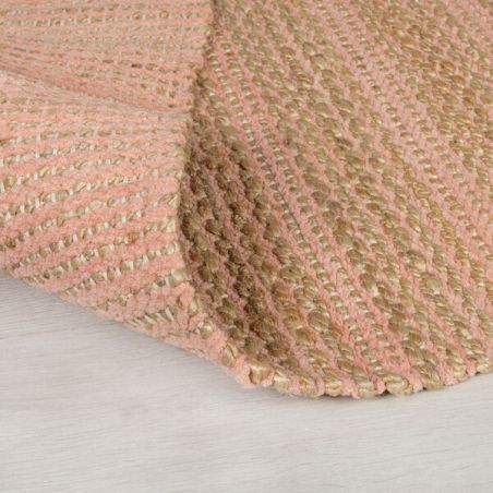 Tapis en jute à lignes Adama Equinox rose poudré Tapis en jute à lignes Adama Equinox rose poudré