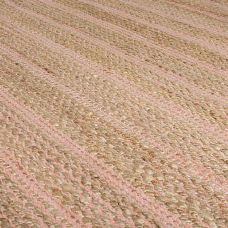 Tapis en jute à lignes Adama Equinox rose poudré Tapis en jute à lignes Adama Equinox rose poudré