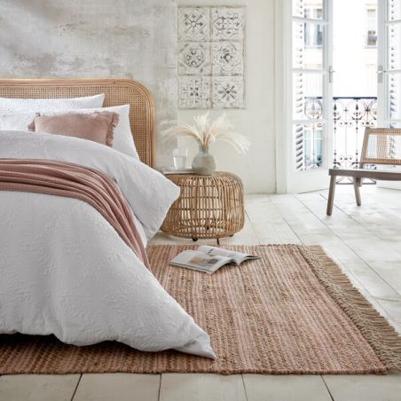 Tapis en jute à lignes Adama Equinox rose poudré Tapis en jute à lignes Adama Equinox rose poudré