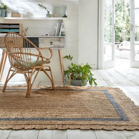 Tapis de salon en jute forme originale Grace naturel Tapis de salon en jute forme originale Grace naturel