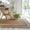 Tapis de salon en jute forme originale Grace naturel