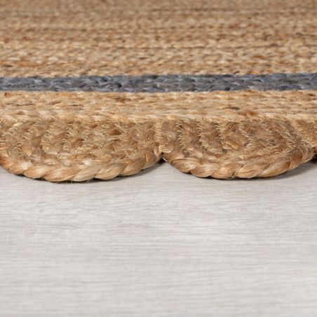 Tapis de salon en jute forme originale Grace naturel Tapis de salon en jute forme originale Grace naturel