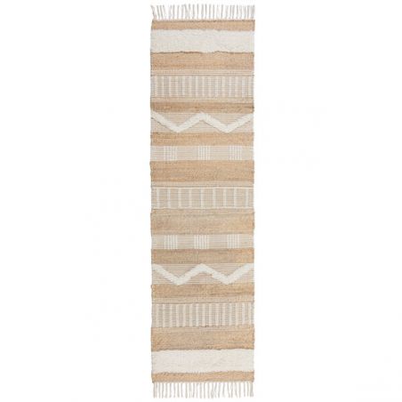 Tapis en jute à reliefs crème Medina naturel Tapis en jute à reliefs crème Medina naturel