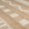 Tapis en jute à reliefs crème Medina naturel