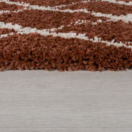 Tapis de salon ethnique Souk Berbère terracotta Tapis de salon ethnique Souk Berbère terracotta