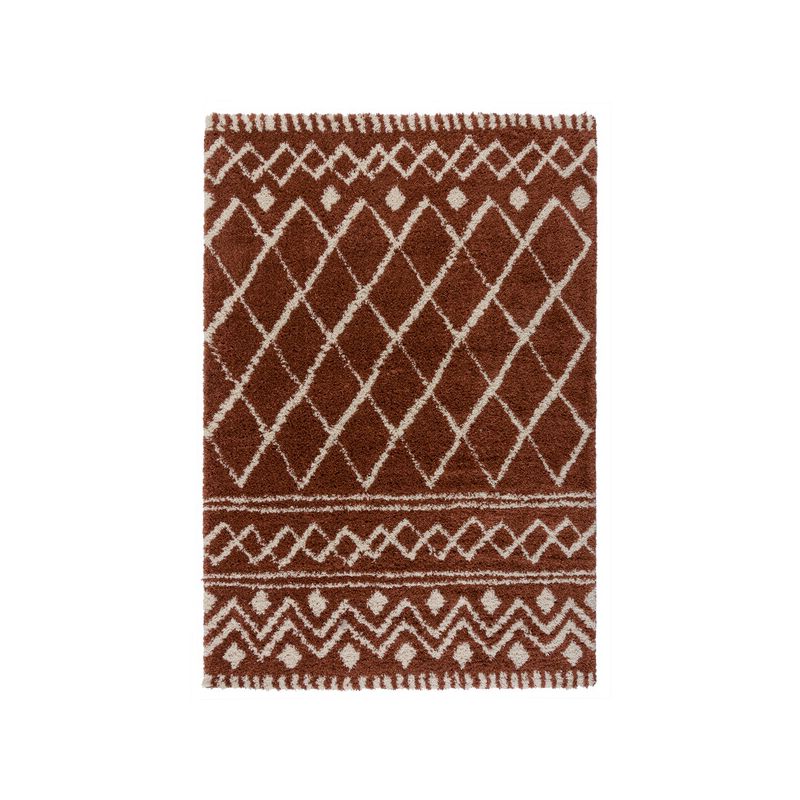 Tapis de salon ethnique Souk Berbère terracotta