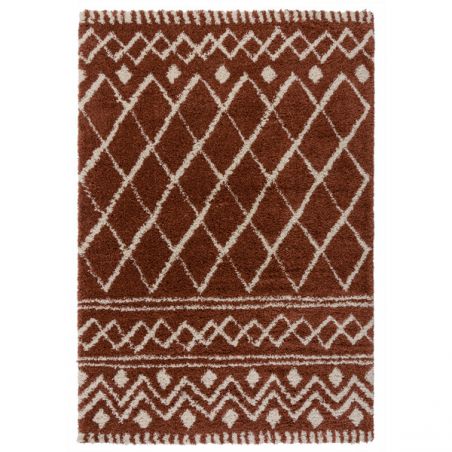 Tapis de salon ethnique Souk Berbère terracotta Tapis de salon ethnique Souk Berbère terracotta