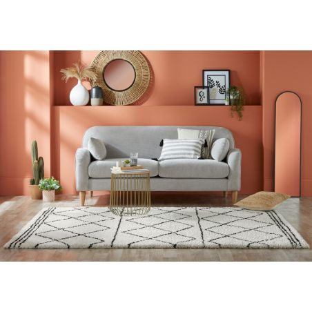 Tapis moderne ethnique Kush Berbère ivoire Tapis moderne ethnique Kush Berbère ivoire