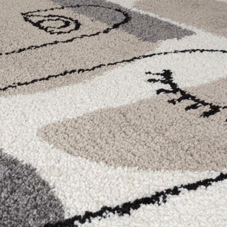 Tapis de salon design Beauty crème, gris et beige Tapis de salon design Beauty crème, gris et beige