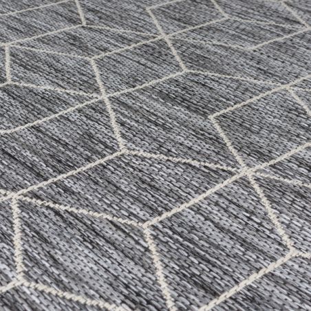 Tapis indoor/ outdoor en polpropylène Napoli noir Tapis indoor/ outdoor en polpropylène Napoli noir