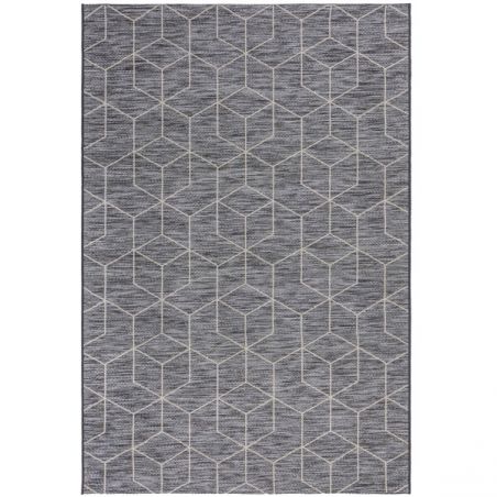 Tapis indoor/ outdoor en polpropylène Napoli noir Tapis indoor/ outdoor en polpropylène Napoli noir