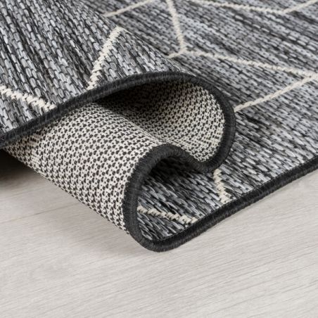 Tapis indoor/ outdoor en polpropylène Napoli noir Tapis indoor/ outdoor en polpropylène Napoli noir