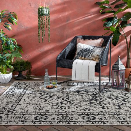 Tapis d'extérieur en fibre synthétique Fuera gris Tapis d'extérieur en fibre synthétique Fuera gris