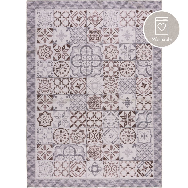 Tapis de salle à manger effet faïence Morton