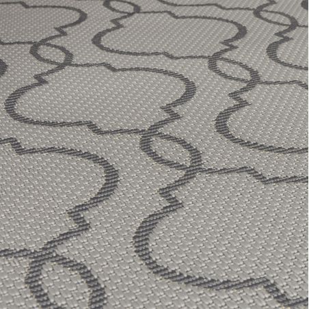 Tapis d'extérieur rond Milan gris et gris anthracite Tapis d'extérieur rond Milan gris et gris anthracite