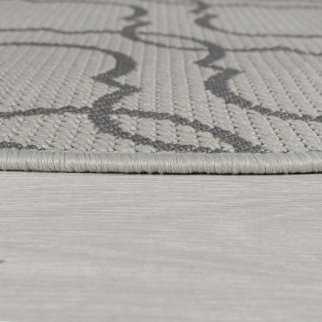 Tapis d'extérieur rond Milan gris et gris anthracite Tapis d'extérieur rond Milan gris et gris anthracite