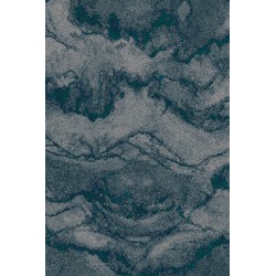 Tapis sur mesure en laine Natura Arcus Storm bleu marine et vert