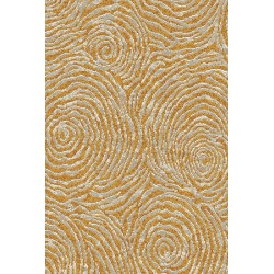 Tapis sur mesure en laine Natura Nahla Unda jaune