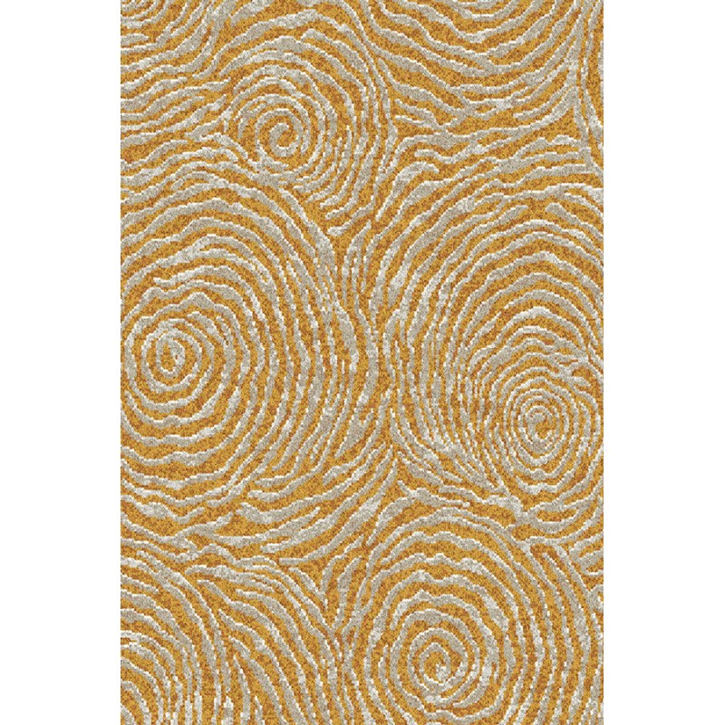 Tapis sur mesure en laine Natura Nahla Unda jaune