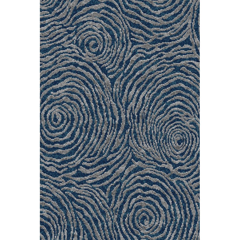 Tapis sur mesure en laine Natura Nahla Bayou bleu