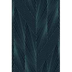 Tapis sur mesure en laine Natura Zen Moka vert et bleu