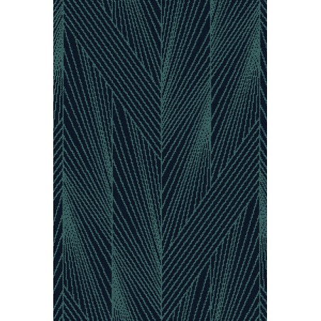 Tapis sur mesure en laine Natura Zen Moka vert et bleu