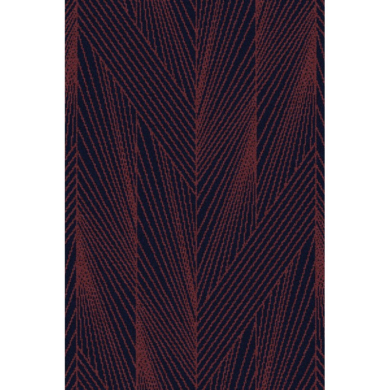 Tapis sur mesure en laine Natura Zen Yari rouge et bleu