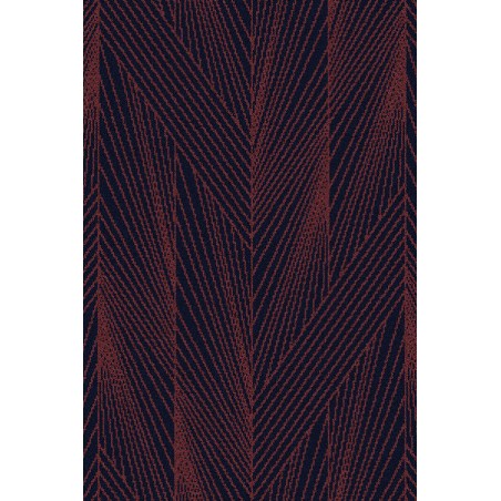 Tapis sur mesure en laine Natura Zen Yari rouge et bleu