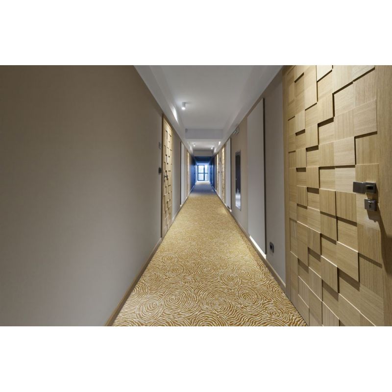 Tapis sur mesure en laine Natura Nahla Unda jaune