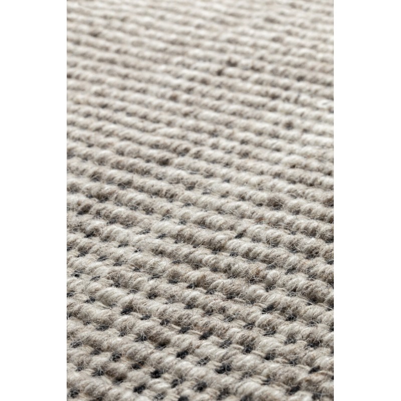 Tapis moderne en laine Marvel noir et écru