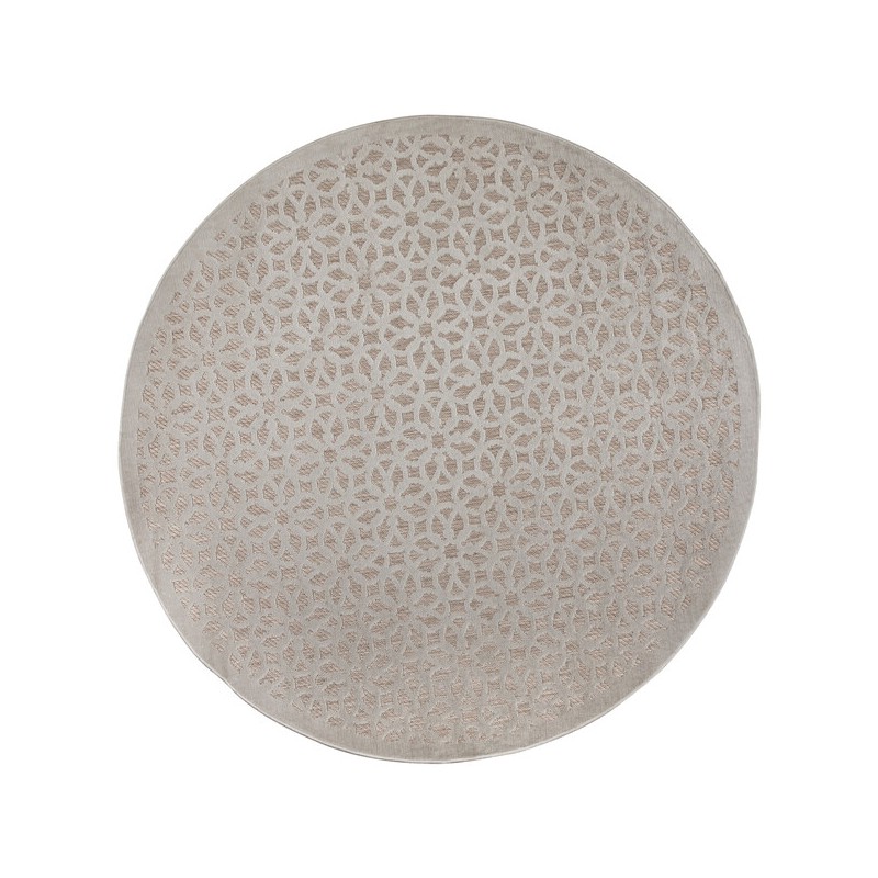 Tapis indoor/outdor rond gris Argento