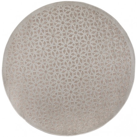 Tapis indoor/outdor rond gris Argento