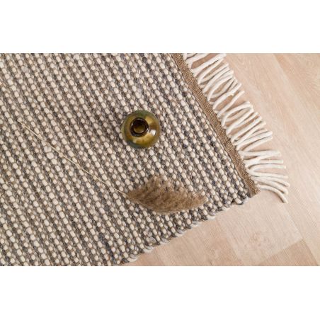 Tapis de bureau deco en laine marron FJORD Tapis de bureau deco en laine marron FJORD