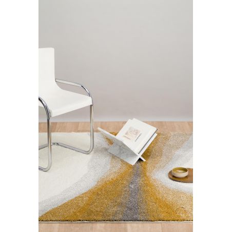 Tapis deco blanc et moutarde SERENDIPITY Tapis deco blanc et moutarde SERENDIPITY