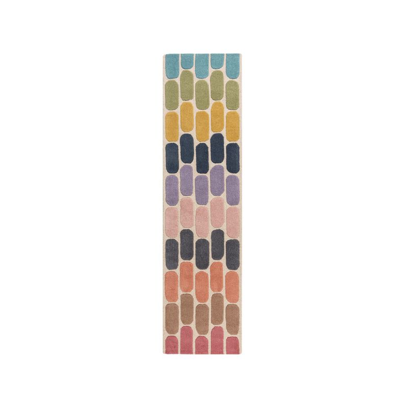 Tapis d'entrée pure laine multicolore radiance fossil