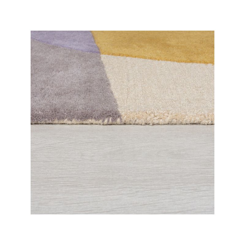 Tapis d'entrée en laine ocre et gris radiance glow