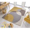 Tapis de salon en fibres synthétiques ocre et gris radiance glow