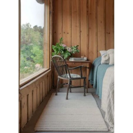 Tapis de chambre blanc en fibres naturelles lavable en machine Arona Tapis de chambre blanc en fibres naturelles lavable en machine Arona