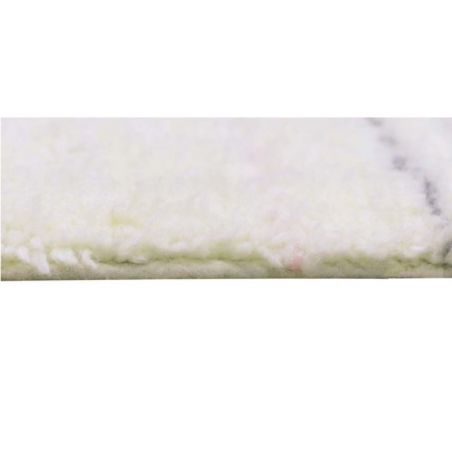 Tapis rond en laine lavable en machine blanc à bandes multicolores Arona Tapis rond en laine lavable en machine blanc à bandes multicolores Arona