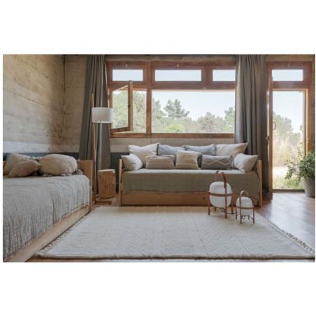 Tapis de salon en laine lavable en machine Ari Sheep White Tapis de salon en laine lavable en machine Ari Sheep White