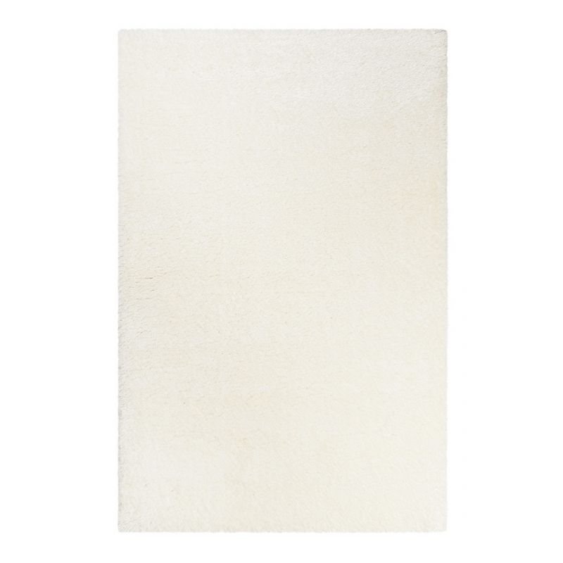 Tapis shaggy polyester Toubkal blanc