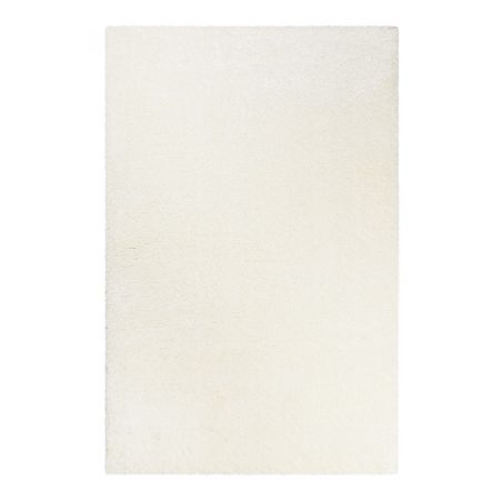 Tapis shaggy polyester Toubkal blanc