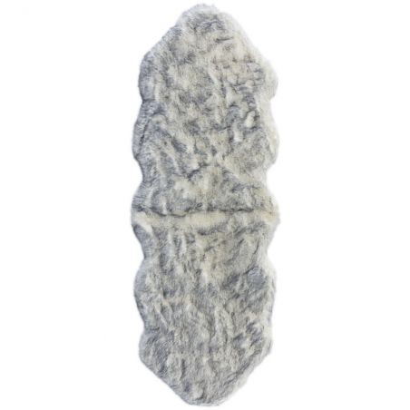 Tapis effet fourrure de renard Copenhagen gris argent Tapis effet fourrure de renard Copenhagen gris argent