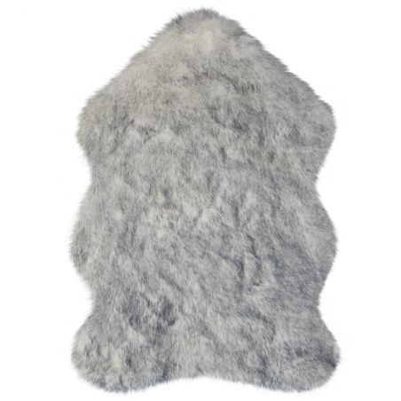 Tapis effet fourrure de renard Copenhagen gris argent Tapis effet fourrure de renard Copenhagen gris argent