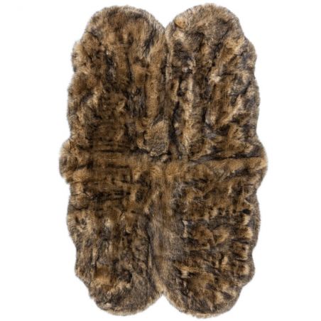 Tapis effet fourrure de renard Copenhagen brun Tapis effet fourrure de renard Copenhagen brun