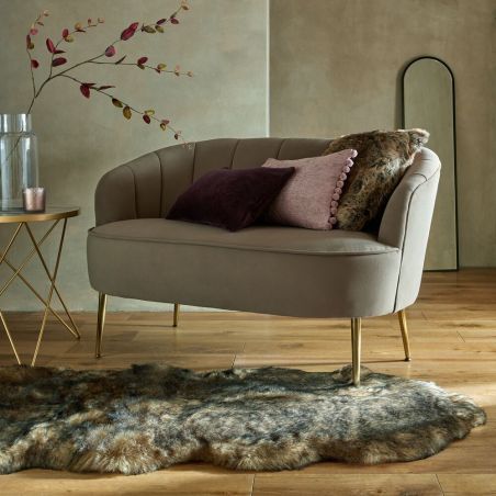Tapis effet fourrure de renard Copenhagen brun Tapis effet fourrure de renard Copenhagen brun